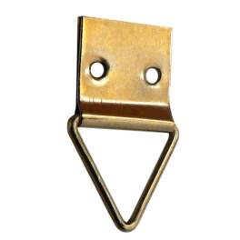 Clip de marco triangular, acero latonado, H.23mm, A.15mm, 8 uds. - CIME - Référence fabricant : CQ.33102.8