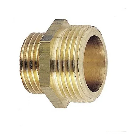 Reduced double male brass nipple 40X49 / 26X34