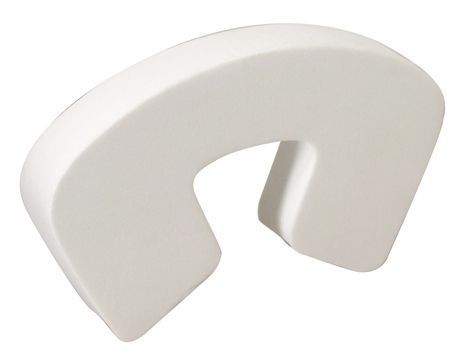 Clip-on foam door damper, white, W.117mm, H.18mm, D.70mm, 1 piece.