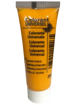 Colorante universal, tubo de 25 ml, amarillo oscuro. 