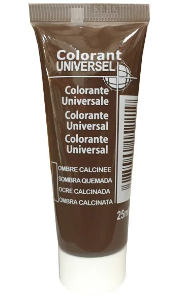 Colorant universel, tube de 25ml, ombre calcinée.