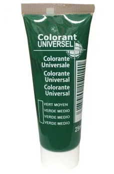 Colorant universel, tube de 25ml, vert moyen.