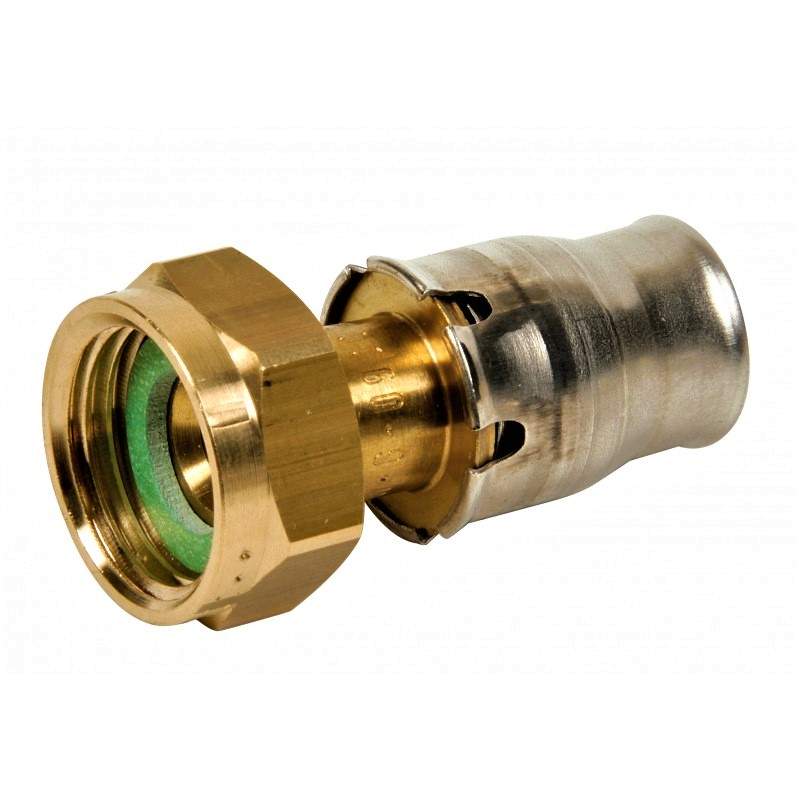 Tool-free, 20 mm multi-layer clip-on fitting, 20x27 female union nut