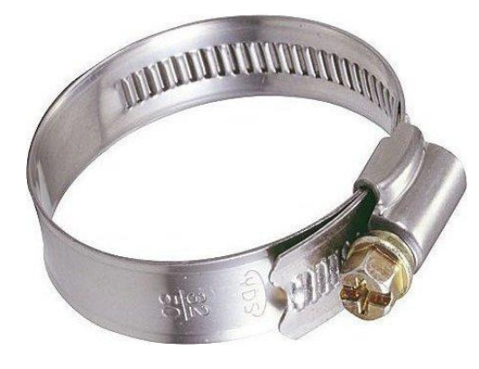 8mm steel clamp, 40 to 60mm, 10 pcs.
