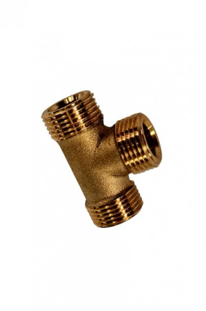 Brass male tee 12x17, 3/8"