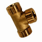 T-stuk messing M/M 12x17, 3/8"