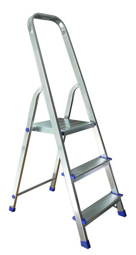 Escalera de tijera VERDE acero/aluminio 3 pasos