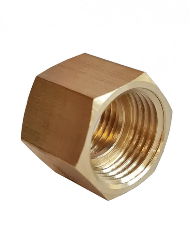 Dubbele vrouwelijke messing huls met stop 12X17 (3/8")