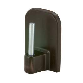 Adhesive curtain hook H.28mm, W.18mm, Brown plastic/metal, 4 pcs. - CIME - Référence fabricant : CQ.33518.4