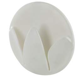 Adhesive cloth hook D.60mm, D.12mm, white plastic, 2 pcs. - CIME - Référence fabricant : CQ.33510.2