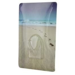 Gancho de silicona H.100mm, W.60mm, Th.18.7mm, imagen de paisaje de playa, 1 pieza. - CIME - Référence fabricant : CQ.33267.1