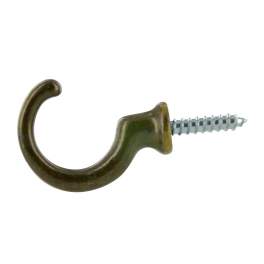 Tieback hook, Zamak bronze, L.35mm, H.27mm, 2 pieces with screws. - CIME - Référence fabricant : CQ.33327.2