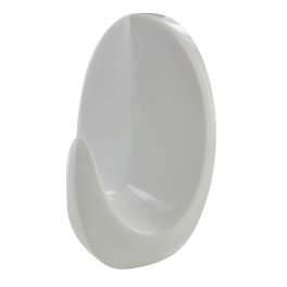 Gancio decorativo adesivo, goccia H.55mm, L.34mm, plastica bianca, 2 pezzi. - CIME - Référence fabricant : CQ.33461.2