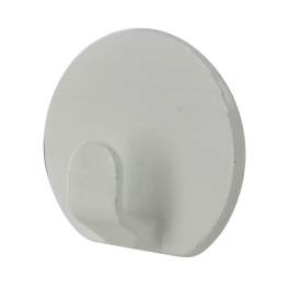 Round adhesive deco hook D.40mm, white striped plastic, 2 pcs. - CIME - Référence fabricant : CQ.33478.2