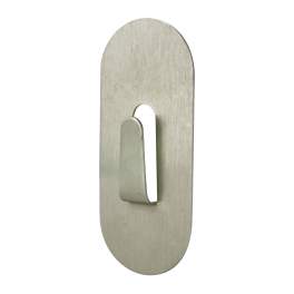 Adhesive hook H.60mm, W.25mm, stainless steel, 1 piece. - CIME - Référence fabricant : CQ.33519.1
