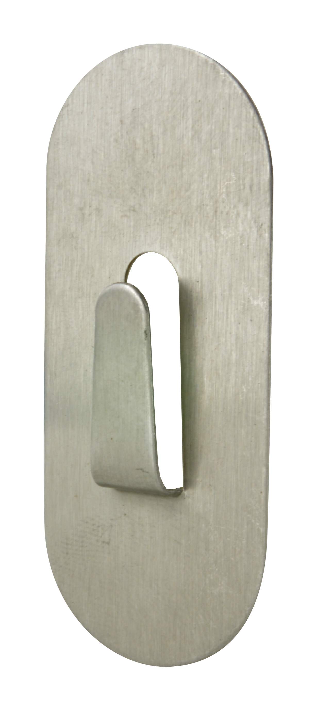 Adhesive hook H.60mm, W.25mm, stainless steel, 1 piece.