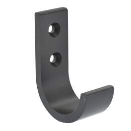 Round coat hook, matt black aluminum, W.25mm, H.70mm, D.50mm, 1 pce. - CIME - Référence fabricant : VS.320091