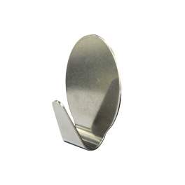 Gancio decorativo ovale adesivo, H.40 mm, L.27 mm, acciaio inox, 1 pezzo. - CIME - Référence fabricant : CQ.33473.1