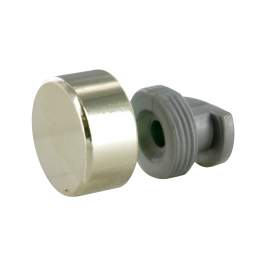 Chamfered glass bracket, D.18mm, for 6mm thick glass, nickel-plated brass, 4 pcs. - CIME - Référence fabricant : CQ.950.4