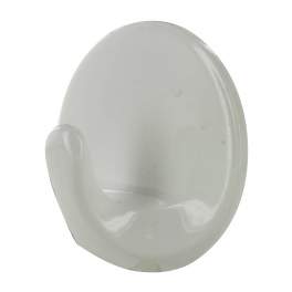Gancio decorativo rotondo adesivo D.35mm in plastica bianca, 2 pezzi. - CIME - Référence fabricant : CQ.33403.2