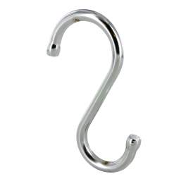 Credenza hook, H.70mm, W.4mm, chrome-plated steel, 3 pcs. - CIME - Référence fabricant : CQ.33523.3