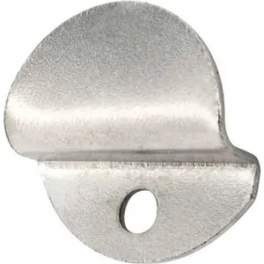 Ausgeschnittener Eisklotz, L.28mm, H.20mm, Ep.7mm, vernickelter Stahl, 4 Stück. - CIME - Référence fabricant : CQ.952.4