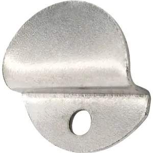 Ausgeschnittener Eisklotz, L.28mm, H.20mm, Ep.7mm, vernickelter Stahl, 4 Stück.