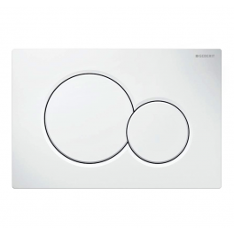 Plaque de commande WC encastré Geberit Sigma01 double touche, blanc - Geberit - Référence fabricant : 115.770.11.5
