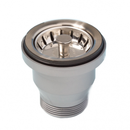 Basket drain without overflow, diameter 70mm satin nickel - Lira - Référence fabricant : 1954.033