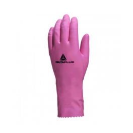 Latex household gloves, chemical-resistant, size L (8 / 9) - DELTA PLUS - Référence fabricant : 363945