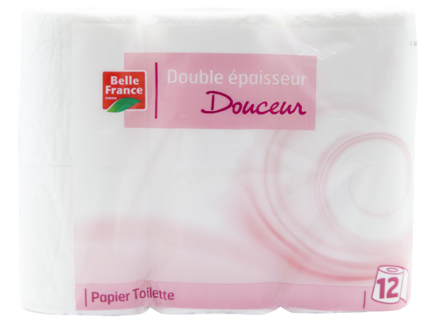 Toilettenpapier 12 Rollen 2-lagig Watte Belle France