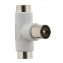 Tap-off tee, 1 male inlet, 2 female outlets, diameter 9.52mm.