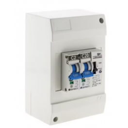 Electrical panel with day/night contactor and 2A + 20A circuit breaker. - Zenitech - Référence fabricant : 150090