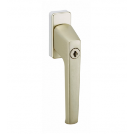 Window handle, lever handle with key, 90° notches with concealed screw, anodized color F2 - THIRARD - Référence fabricant : 000483
