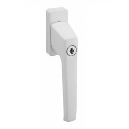 Window handle, lever handle with key, 90° notches with concealed screw, white - THIRARD - Référence fabricant : 002483