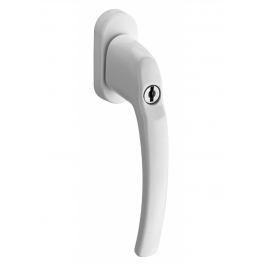 Window handle, lever handle with key, 90° notches with concealed screw, white - THIRARD - Référence fabricant : 002486