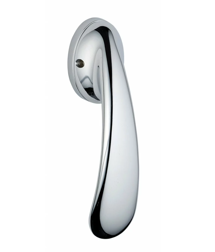 Window handle, Gran prix lever handle with concealed screw, polished chromed aluminium