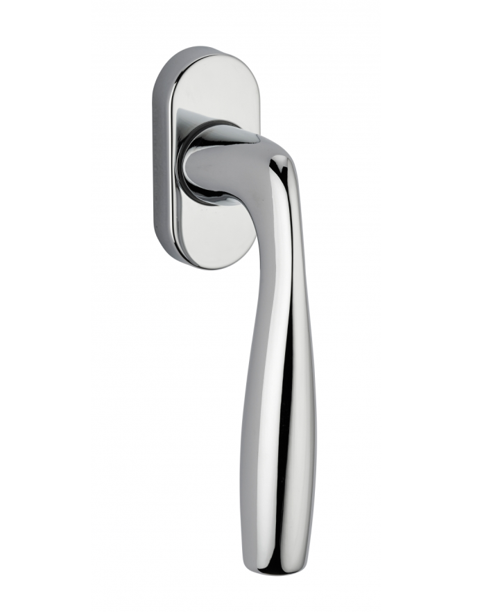 Window handle, Shark lever handle with concealed screw, polished chrome allaige
