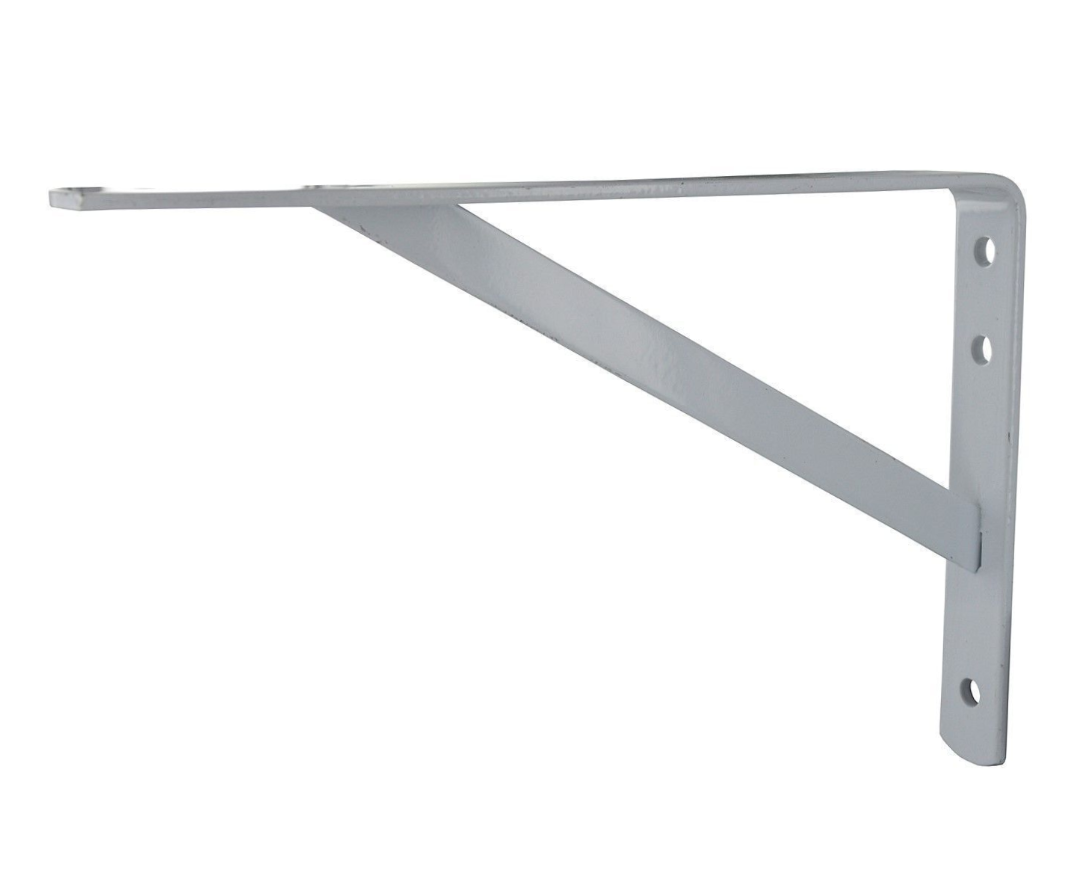 Console, epoxy-reinforced steel bracket 255 x 154 mm, white