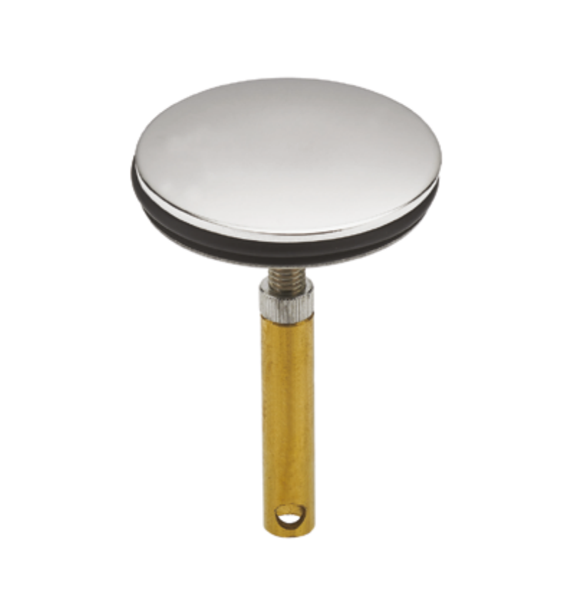 Stainless steel valve for washbasin diameter 39 mm, stem min. 40 max. 60 mm