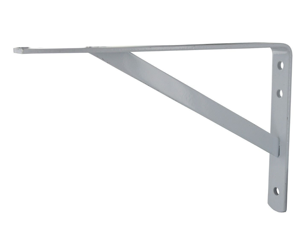 Bracket, reinforced angle for heavy loads in epoxy steel 495 x 330 mm, white