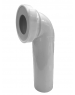 Pipe WC coudée 90 degré mâle diamètre 100 pour bâti-support avec serre joint