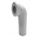 Pipe WC coudée 90 degré mâle diamètre 100 pour bâti-support avec serre joint - Siamp - Référence fabricant : SIAPI92200600