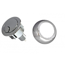 Complete chrome-plated knob for MECADOR 63 flush mechanism - Régiplast - Référence fabricant : 63DB