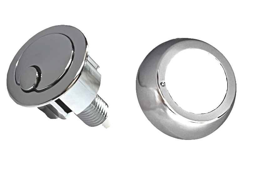 Complete chrome-plated knob for MECADOR 63 flush mechanism