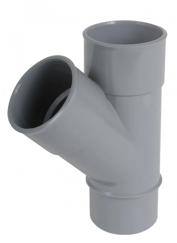45 graden PVC T-stuk MF 50