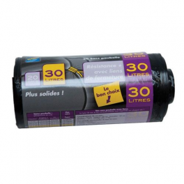 Pack of 20 black 30 L reinforced 27-micron garbage can liners - SPHERE - Référence fabricant : 811877