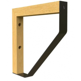MIX P screw-on angle bracket in raw beech/black steel, 202x202mm. - CIME - Référence fabricant : 54028