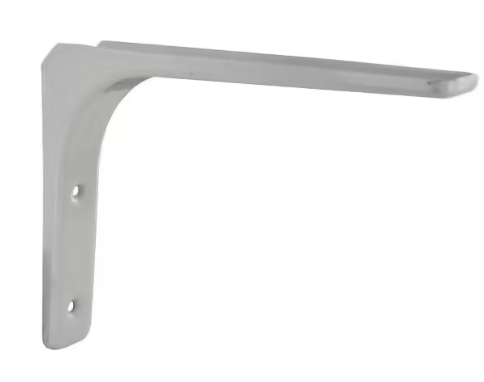 Modern steel and white epoxy bracket H.125 x W.150mm.