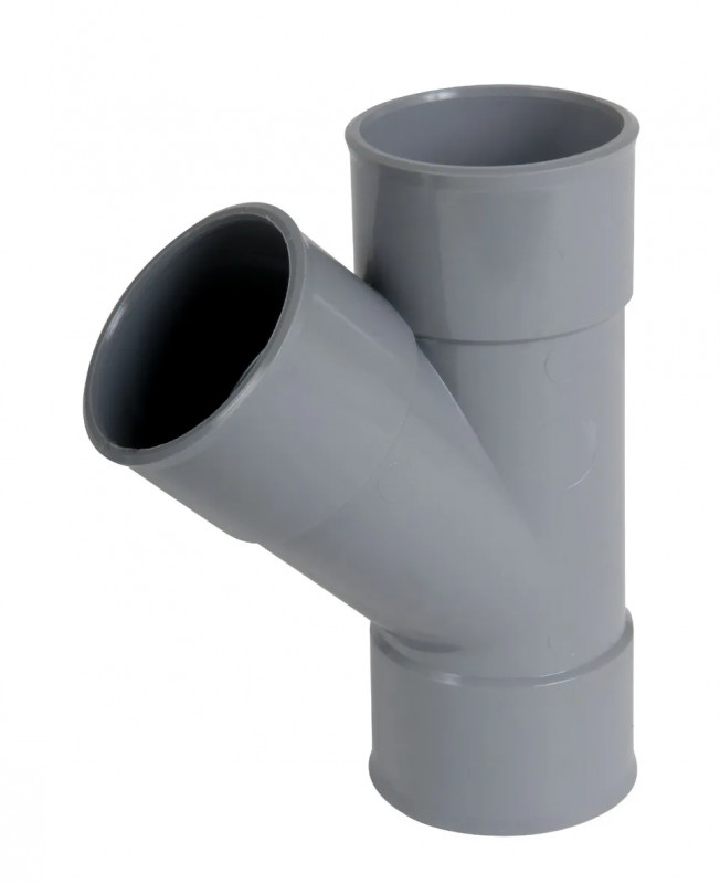 PVC T-stuk 45 graden FF 50